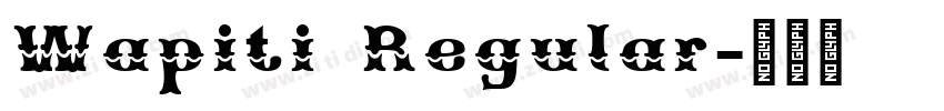 Wapiti Regular字体转换